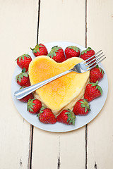 Image showing heart cheesecake