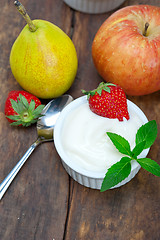 Image showing fruits and yogurt 