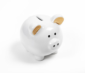 Image showing white piggy bank