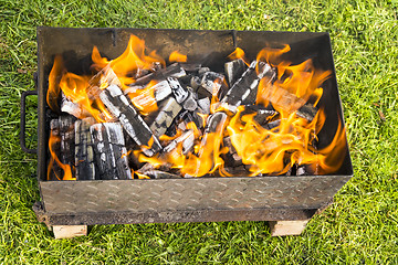 Image showing Fire for barbecue 