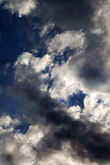 Image showing Evening sky with storm clouds