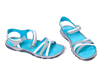 Image showing Pair of summer sandals