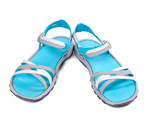 Image showing Pair of summer sandals