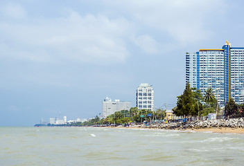 Image showing Sea beach of tropical city 