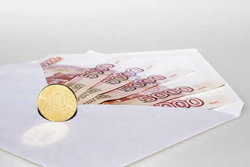 Image showing Banknotes in envelope