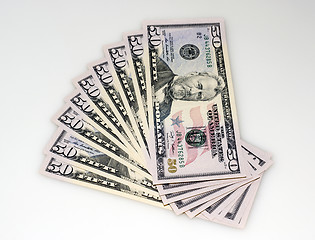 Image showing A few dollar bank bills