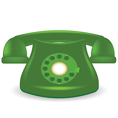 Image showing old green phone