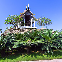 Image showing Gazebo on Top of Boulders.