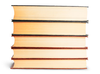 Image showing Stack Of Old Books Front View