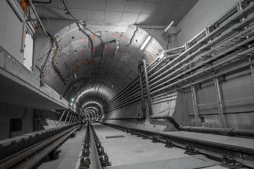 Image showing Underground tunnel for the subway