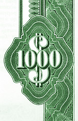 Image showing One thousand dollars