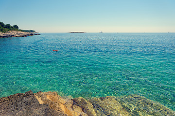 Image showing Transparent water at the shore