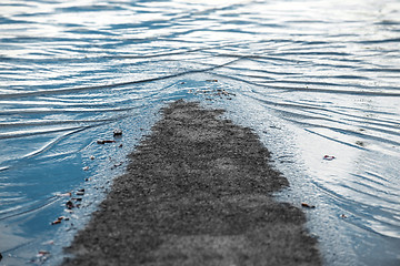 Image showing Abstract photo of water and rock