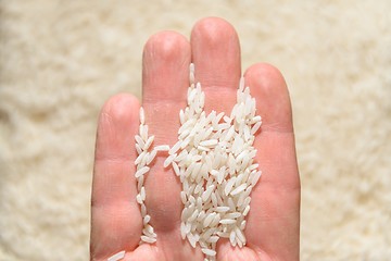 Image showing White rice background