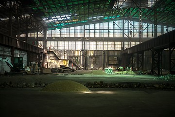 Image showing Large industrial hall under construction