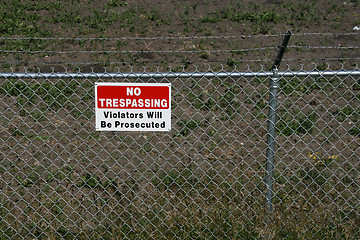 Image showing No trespassing - private property