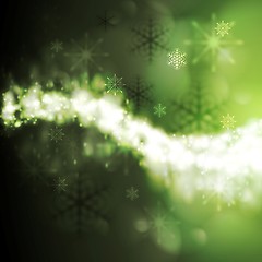 Image showing Abstract green iridescent vector Xmas background