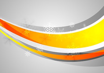 Image showing Abstract wavy Christmas background