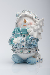 Image showing Cheerful snowman