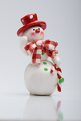 Image showing Cheerful snowman