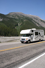 Image showing RV in Canadian Rockies