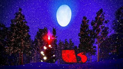 Image showing Christmas forest