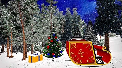 Image showing Christmas forest