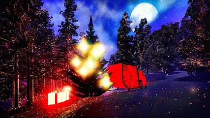 Image showing Christmas forest