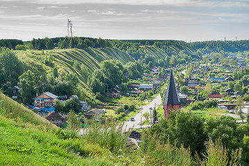 Image showing Panin hillock. Down town of Tobolsk, Russia