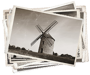 Image showing Vintage photos Old windmill