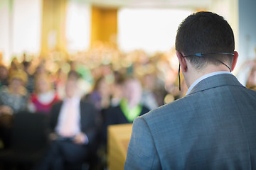 Image showing Speaker at Business Conference and Presentation.