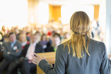 Image showing Speaker at Business Conference and Presentation.