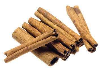 Image showing Pile of cinnamon bark

