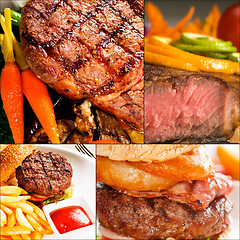 Image showing beef dishes collage