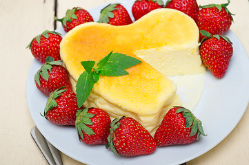 Image showing heart cheesecake