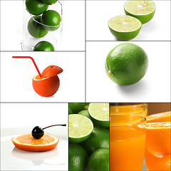 Image showing citrus fruits collage