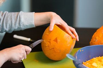 Image showing Halloween pumpkins