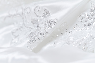 Image showing Beautiful wedding dress detail