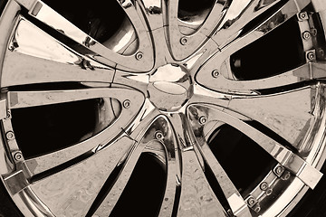 Image showing Detail photo of a car rim