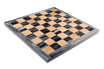 Image showing Isolated marble chess board