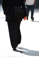 Image showing Businessman walking