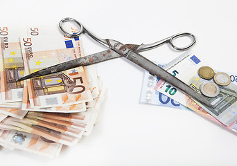 Image showing poverty wealth scissors