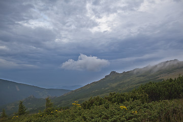 Image showing Sunrise on the mountain