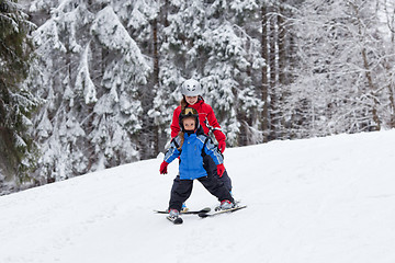 Image showing Learning ski