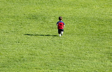 Image showing Boy-Running-Grass