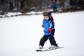 Image showing Little skier