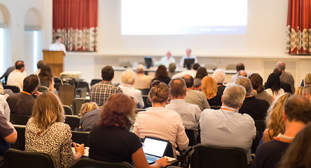 Image showing Speaker at Business Conference and Presentation.