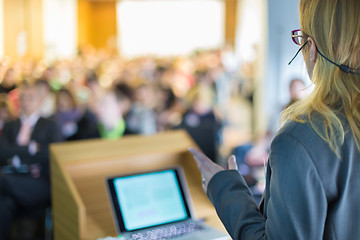 Image showing Speaker at Business Conference and Presentation.