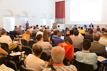 Image showing Speaker at Business Conference and Presentation.