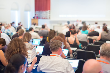 Image showing Speaker at Business Conference and Presentation.